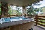 Hot Tub with View of Lift and Mountain